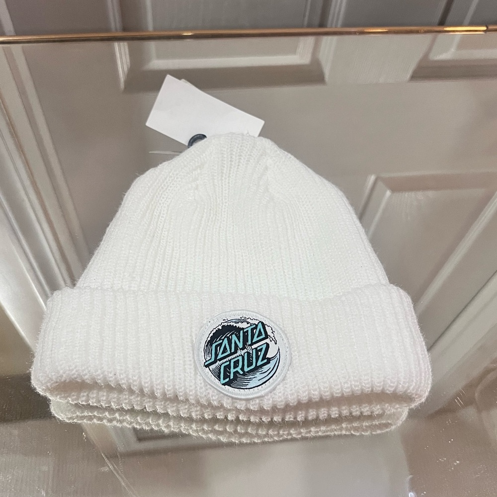 Santa Cruz White Beanie